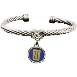  NCAA Tulsa Golden Hurricane Ladies Antiqued Silver Twisted 