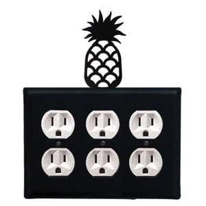  Monazite EOOO 44 Pineapple   Triple Outlet Electric Cover 