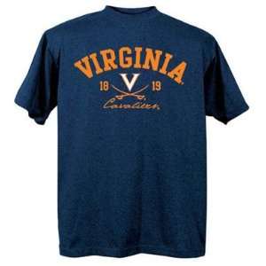  Virginia Cavaliers UVA NCAA Navy Short Sleeve T Shirt 