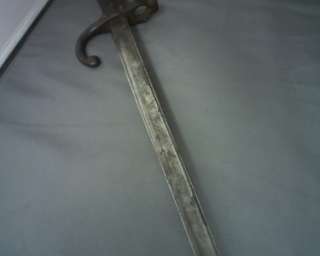 1876 FRENCH BAYONET MODEL 25 LONG IN GOOD CONDITION NEED NEW WOOD 