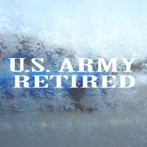  US Army Retired White Decal Military Laptop Window White 