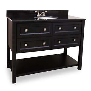 48” Black Furniture Style Vanity w/top VAN036 48E  