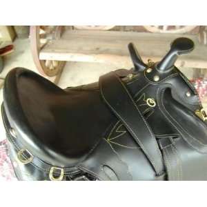   River Black Leather Australian Stock Horse Saddle