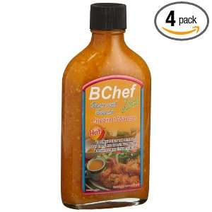 BChef Gourmet Coconut Mango Hot Sauce, 8.44 Ounce Bottles (Pack of 4)