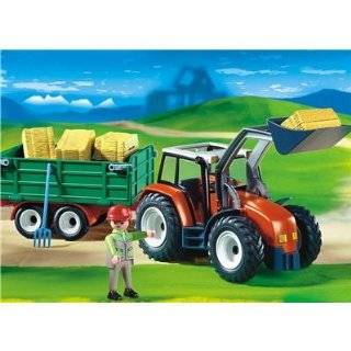 Playmobil Tractor With Hay Trailer by Playmobil
