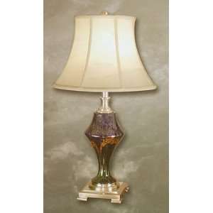  Art Glass And Brushed Nickel Table Lamp