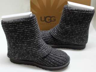 NEW UGG AUSTRALIA CLASSIC CARDY CHARCOL SILVER CHRS WOMEN US 5 #1876 