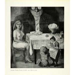  Print Dorothea Tanning Family Portrait Maid Dog Woman Dinner Dining 