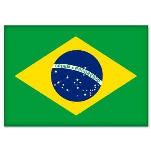  Brazil Brasil Brazilian Flag car bumper sticker 5 x 4 