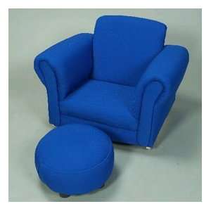  Upholstered Rocker with Ottoman   color Blue Baby