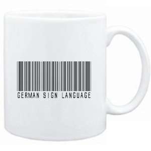  Mug White  German Sign Language BARCODE  Languages 