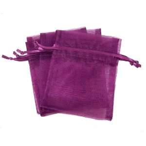  Purple 3x4 Organza Favor Bags (100 Count): Everything 