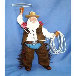  Fabriche Cowboy Santa Claus With Lasso Learning The Ropes 