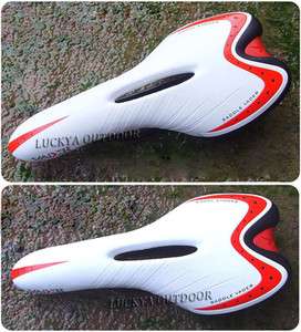 Sports Bike Bicycle Cycling Road Offroad Saddle Seat White Red  