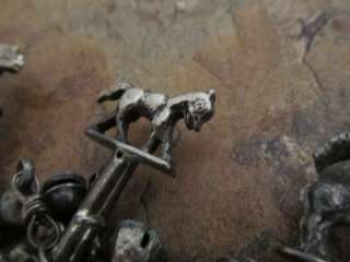   Metal ANIMAL Shish Kabob Skewers Bells Dangling Camel Rhino Ram  