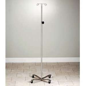  Economy Stainless Steel IV Pole withwelded 2 hook Health 