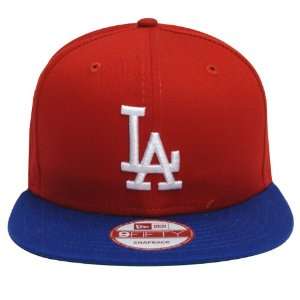   Dodgers New Era Retro Snapback Cap Hat Red Blue 