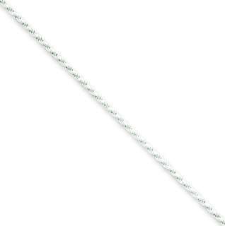 925 STERLING SILVER 16 CHAIN DIAMOND CUT ROPE NECKLACE  