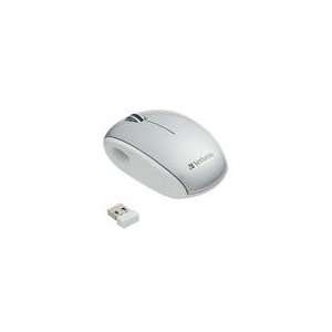   97266 Mercury Metallic & White RF Wireless Laser Mouse Electronics