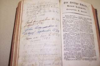 GEORGE EVANS ANNA MARY KEINER FAMILY BIBLE 1838 PA  