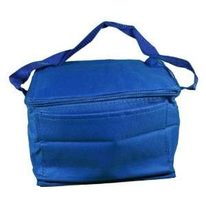 Royal Blue Canvas Insulated Lunch Bag Cooler Tote With Pocket  