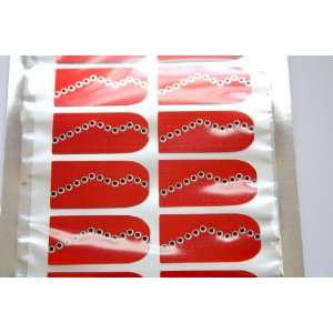  No heat Nail Art Armour Foil Wraps Patch (Red with Dot 