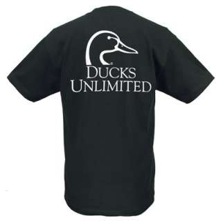 Ducks Unlimited Short Sleeve Crewneck T Shirt DU LOGO Black NWT  
