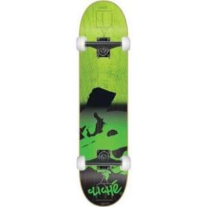  Cliche Europe Lux Complete Skateboard   7.9 Green/Black w 