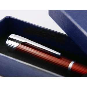  Luxury Red Wine Tiny Line Fountain Pen Chrome Carved Ring 
