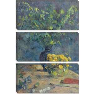  Deux Vases De Fleurs Et Un Eventail 1885 by Paul Gauguin 