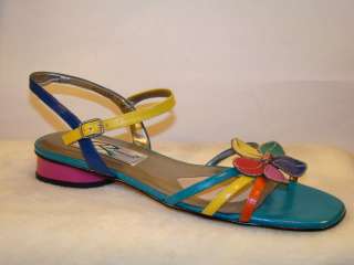 NEW! ROS HOMMERSON COLORS LEATHER DRESS SANDALS HEEL 11  