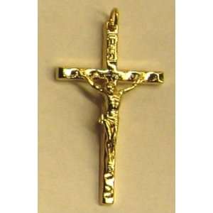  1 7/8 inch Goldplated Rosary Style Crucifix (RA 16 0432 