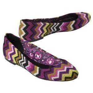 Missoni for Target Zig zag Ballet Shoe Flats, Fuschia, Womens Size 6.5