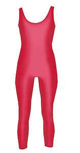 Bodysuit Tank Unitard Costume Shiny Spandex Red Adult Sizes NEW  