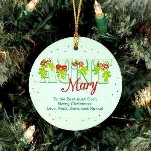  Personalized Aunt Gift Ornament