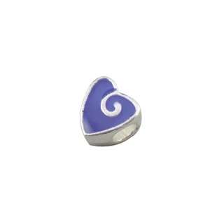 20 mixed enamel spiral Heart beads fit Charm bracelet  