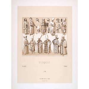  1888 Chromolithograph Turkey 18th Century Costume Ulama 