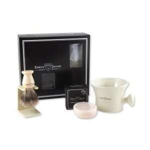  Edwin Jagger Ivory Gift Set with Aloe Shave Soap 4pieces 