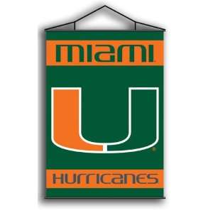  87031   Miami Hurricanes Indoor Banner Scroll Sports 
