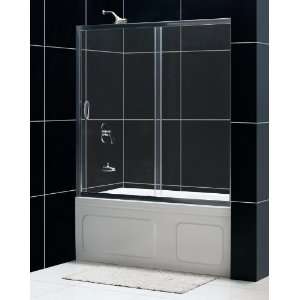 DreamLine INFINITY 56 60 x 58 Clear Glass Bathtub DoorBrushed Nickel