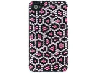   CRYSTAL BACKPLATE CASE COVER APPLE IPHONE 4 4S LEOPARD  