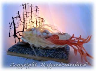 OOAK art doll fairy Silver Sand Mermaid by KDL IADR ADSG  