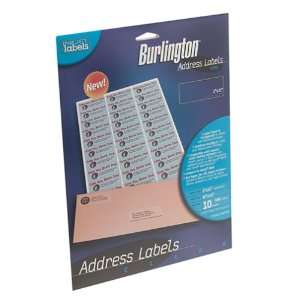  Burlington Address Labels Clear Ink Jet/Laser 30 (10 