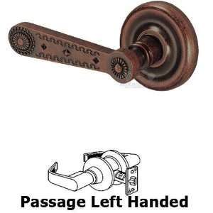 Passage concha left handed lever with contoured radius rosette in anti