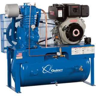 Quincy QP Pressure Reciprocating Air Compressor 10HP Yanmar Diesel Eng 