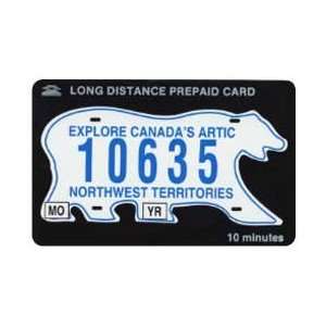   Card Northwest Territories (Canada) License Plate (Polar Bear Design