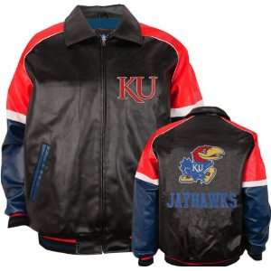    Kansas Jayhawks Varsity Faux Leather Jacket: Sports & Outdoors