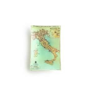   European Souvenir Large Rectangular Tray Italy Map
