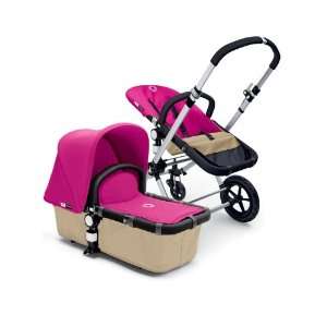 Bugaboo 2011 Cameleon Stroller   Sand Base/Pink Canvas Tailored Fabric 