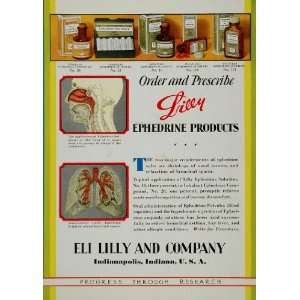  1929 Ad Eli Lilly Ephedrine Liver Extract 343 Anemia 